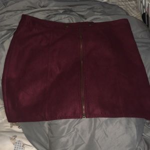 Suede skirt
